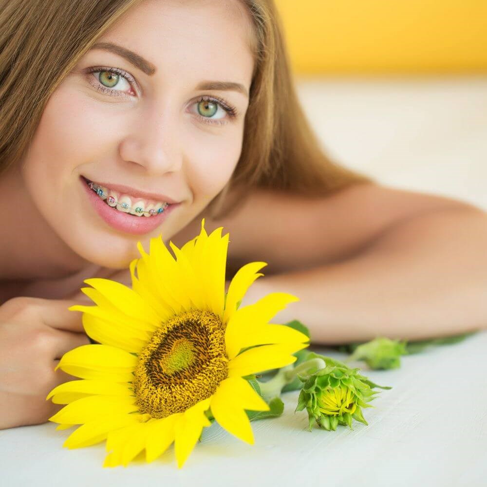 Woman Wearing Braces